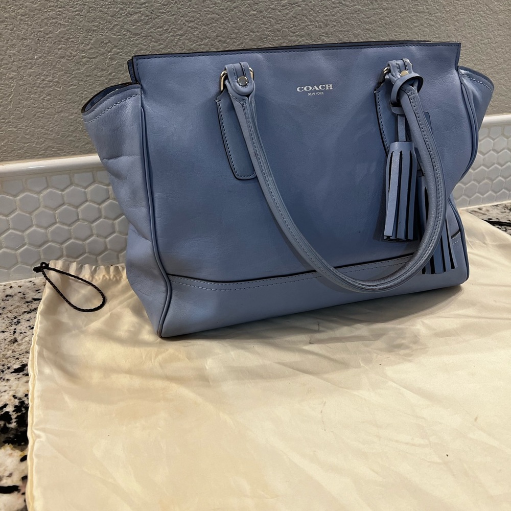 Coach Violet leather Tote “Candace” - Picture 2 of 10